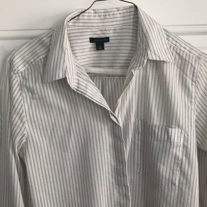 Oversized pinstripe Ann Taylor blouse